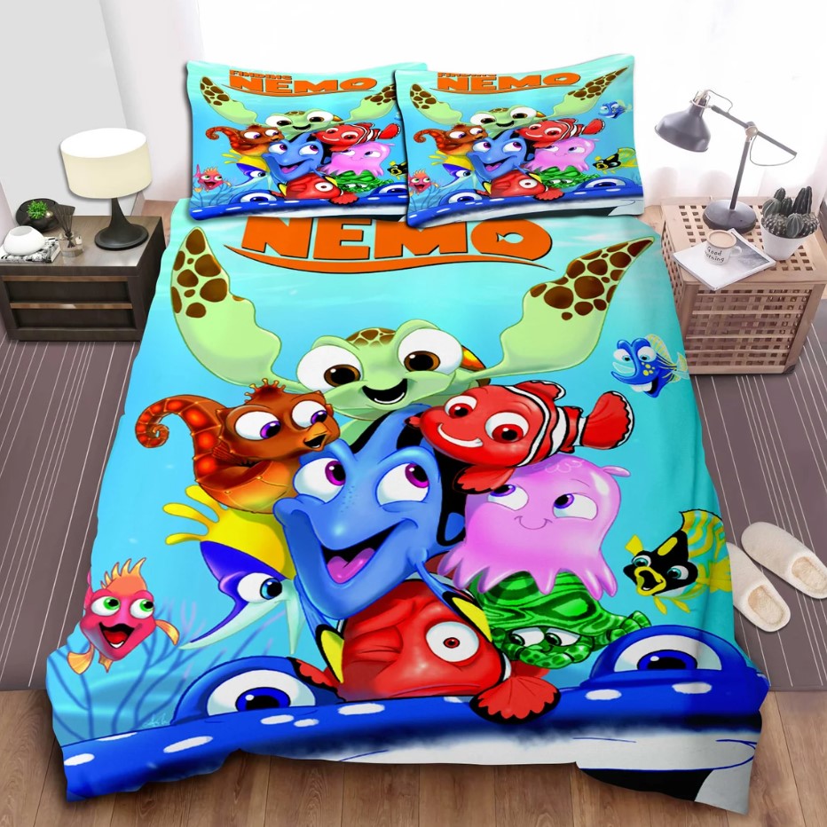 Personalized Finding Nemo Bedding Set Disney Bedding Decor Disney Gift For Kids Mom Dad